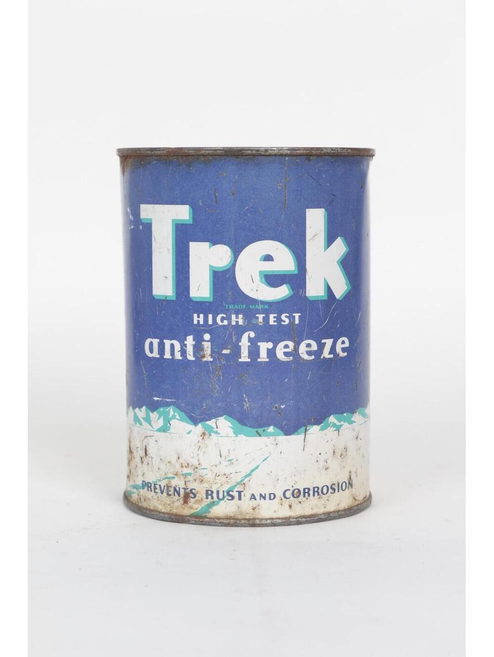 40's Trek High Test Anti-Freeze Tin Can Home Goods